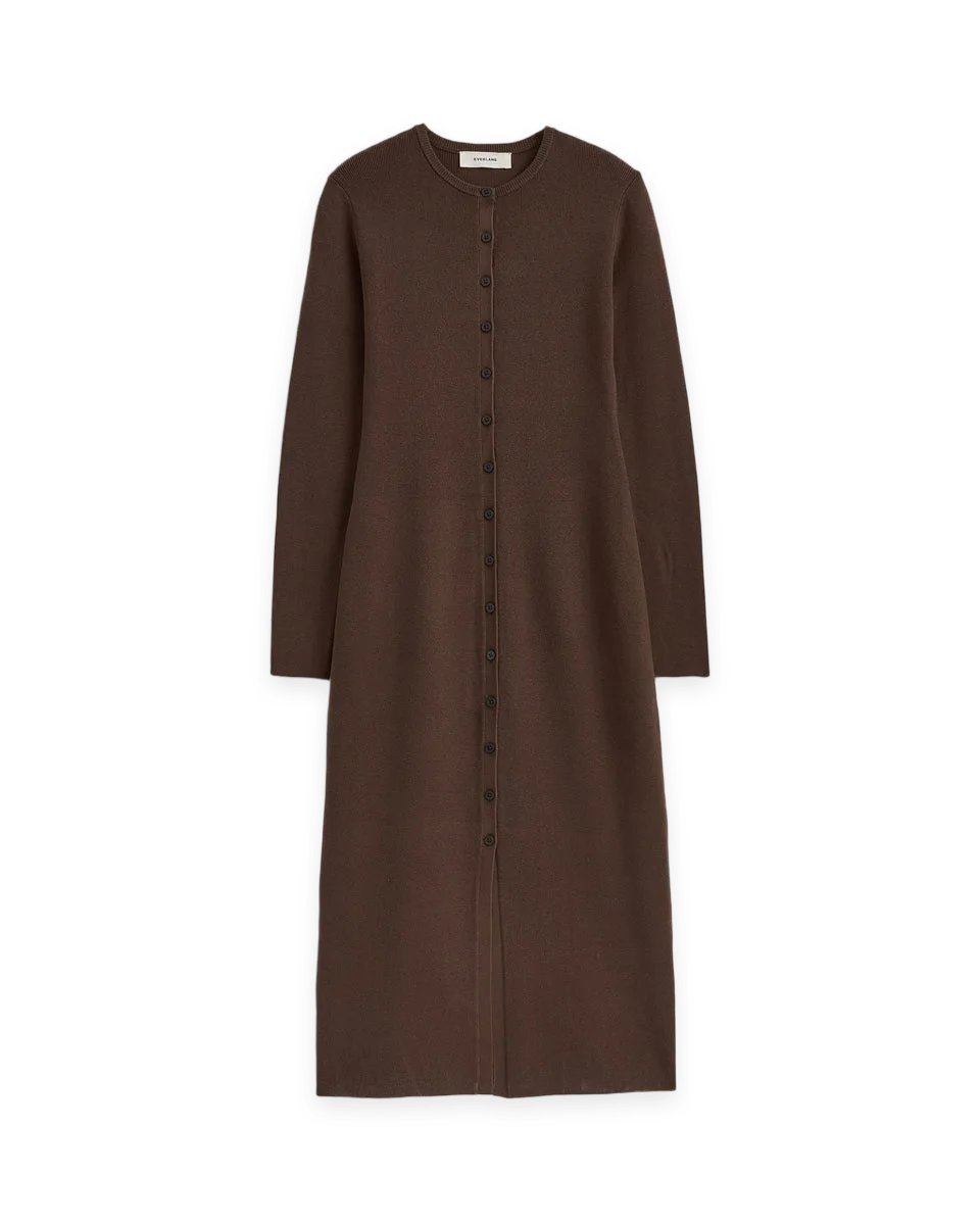 Everlane Fine-Knit Maxi Cardigan Dress