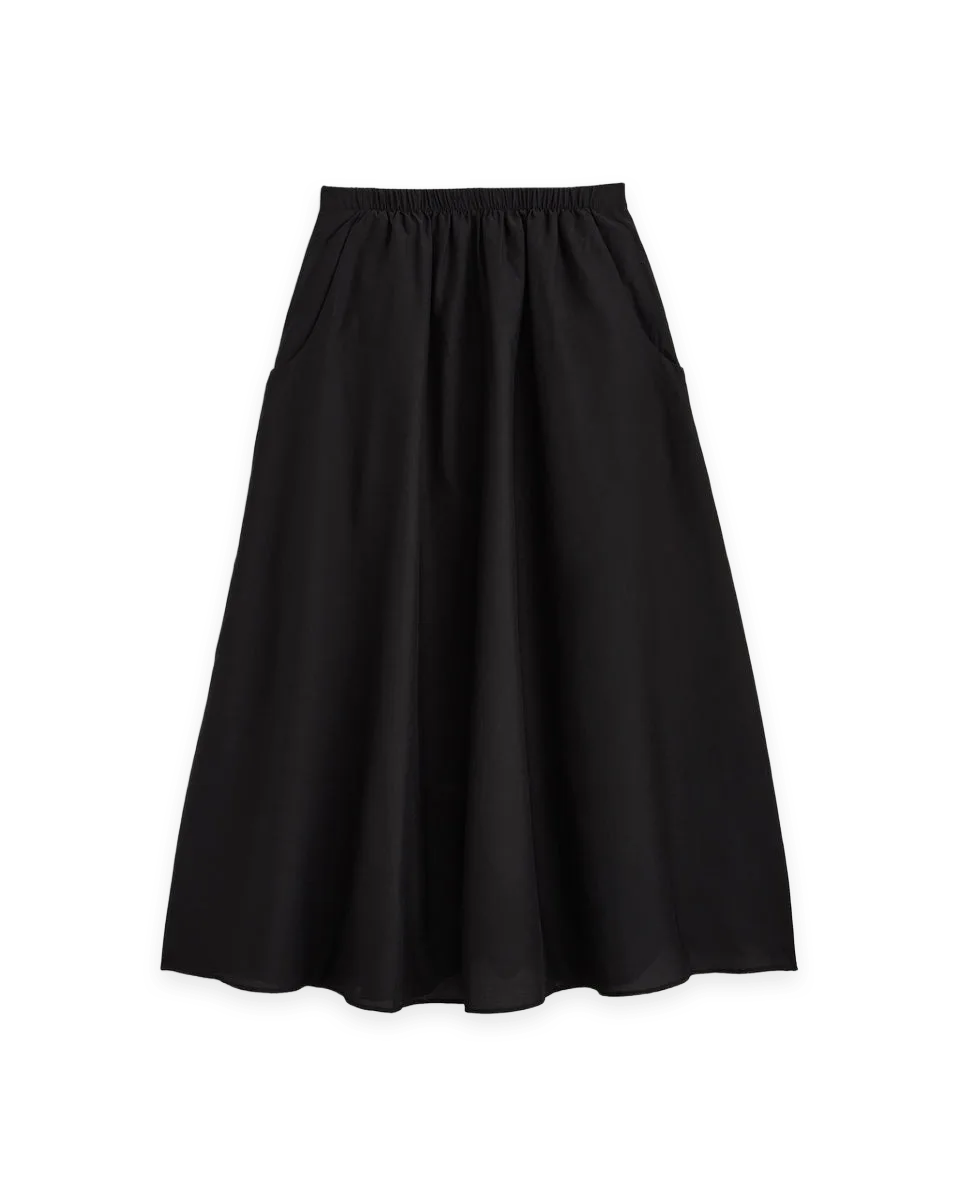 Everlane Pull-On Maxi Skirt in Cotton Silk