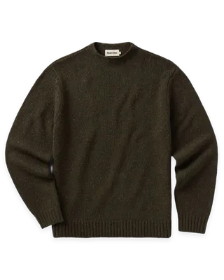 Taylor Stitch The Seafarer Rollneck Sweater in Olive Donegal