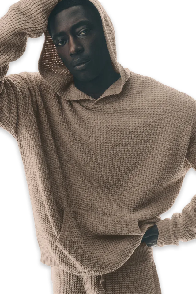 Alo Waffle Chenille Edition Hoodie · Gravel