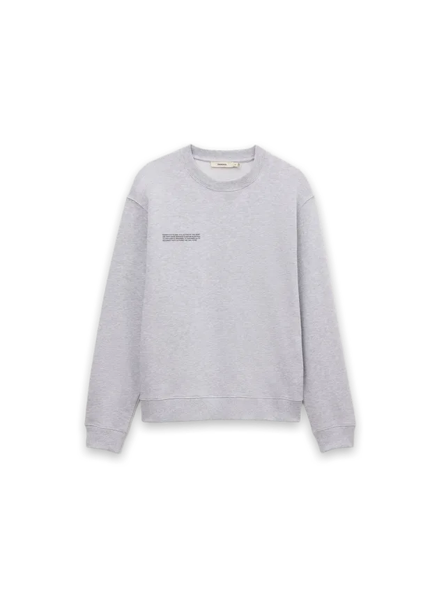 Pangaia Mens Midweight Sweatshirt—Grey Marl