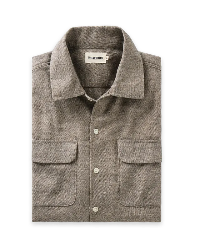Taylor Stitch The Shore Shirt in Driftwood Portuguese Mouline Flannel