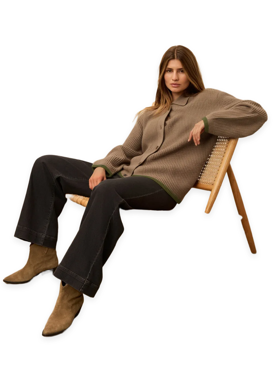 Faherty Lodge Cardigan · Nutmeg