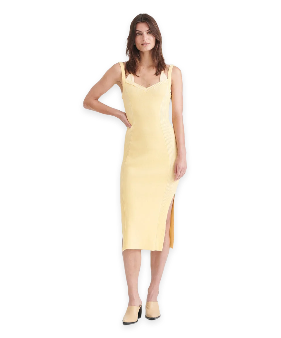 Naadam Naia Cashmere Color Plaited Tank Dress