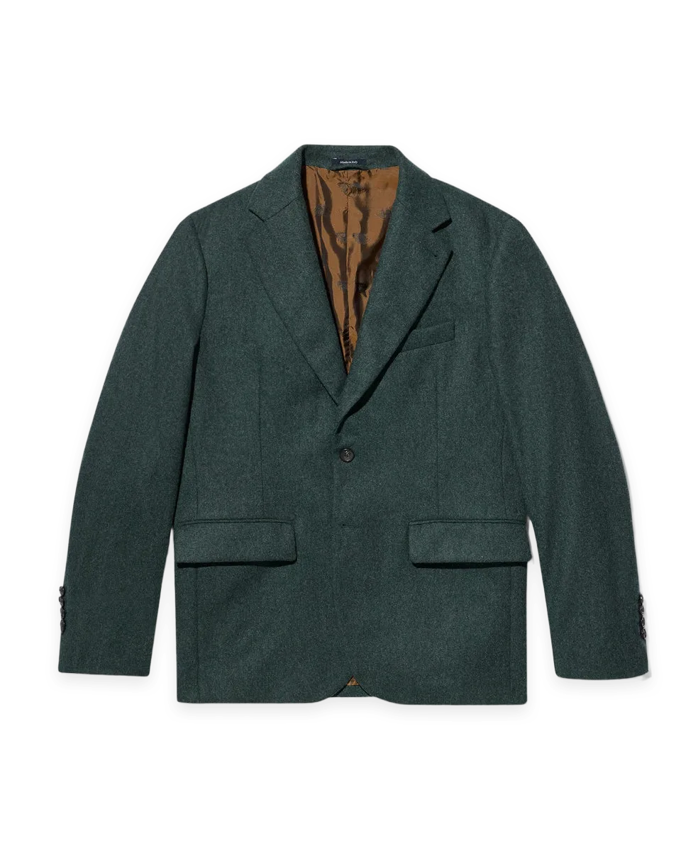 Noah Single-Breasted Wool Flannel Jacket