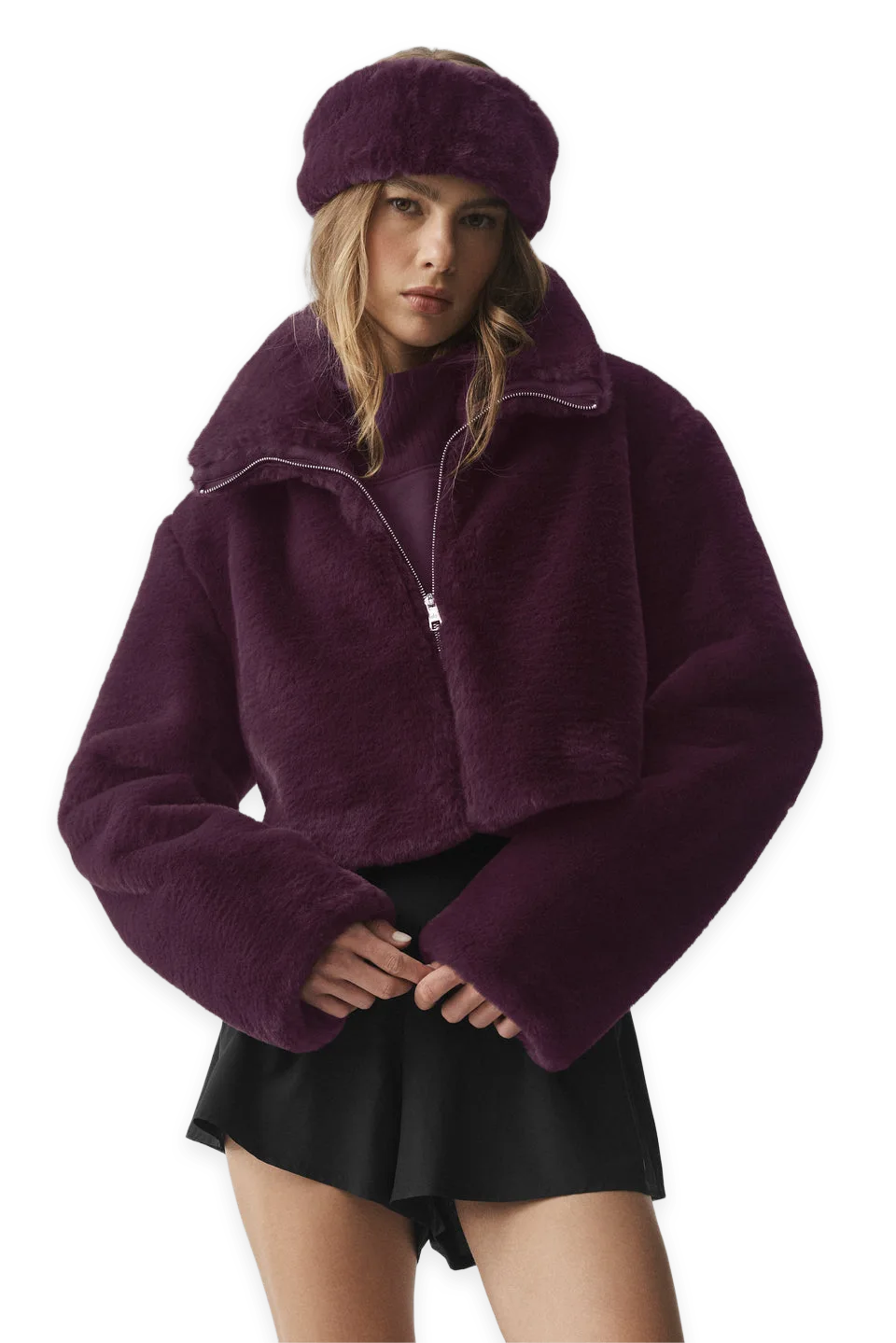 Alo Faux Fur Cropped Amore Jacket, photo 3