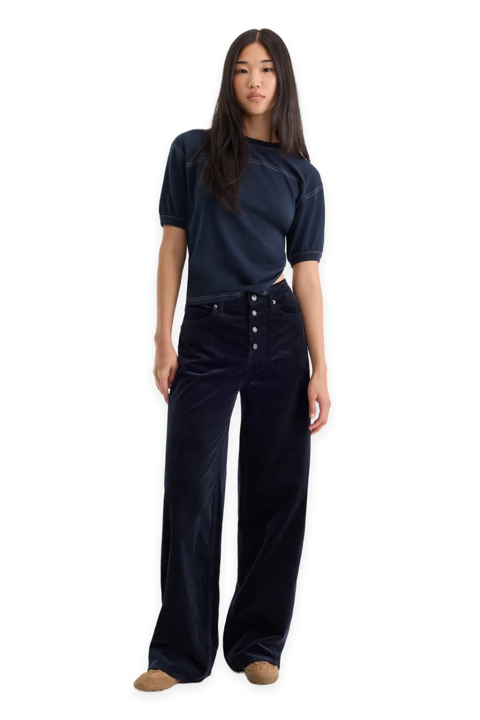 Good American VINTAGE WIDE CORDUROY PANT