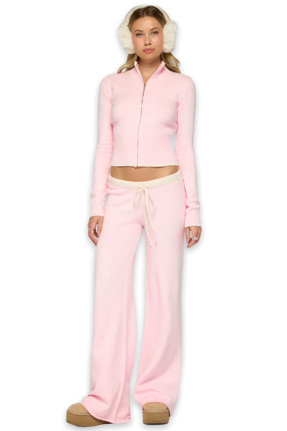 Edikted Hanin Straight Leg Knit Pants