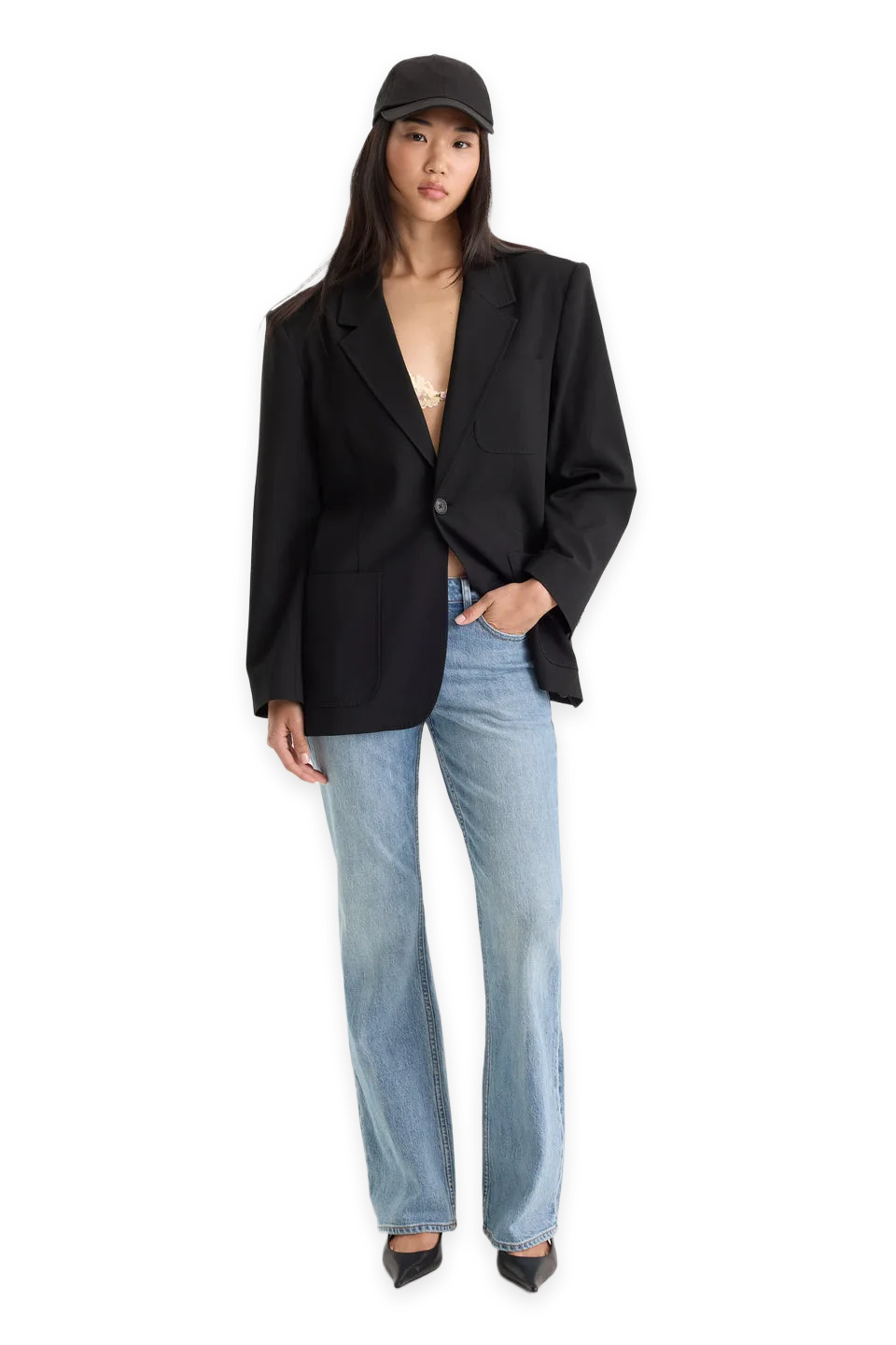 Good American VINTAGE LOW RISE BOOTCUT JEANS