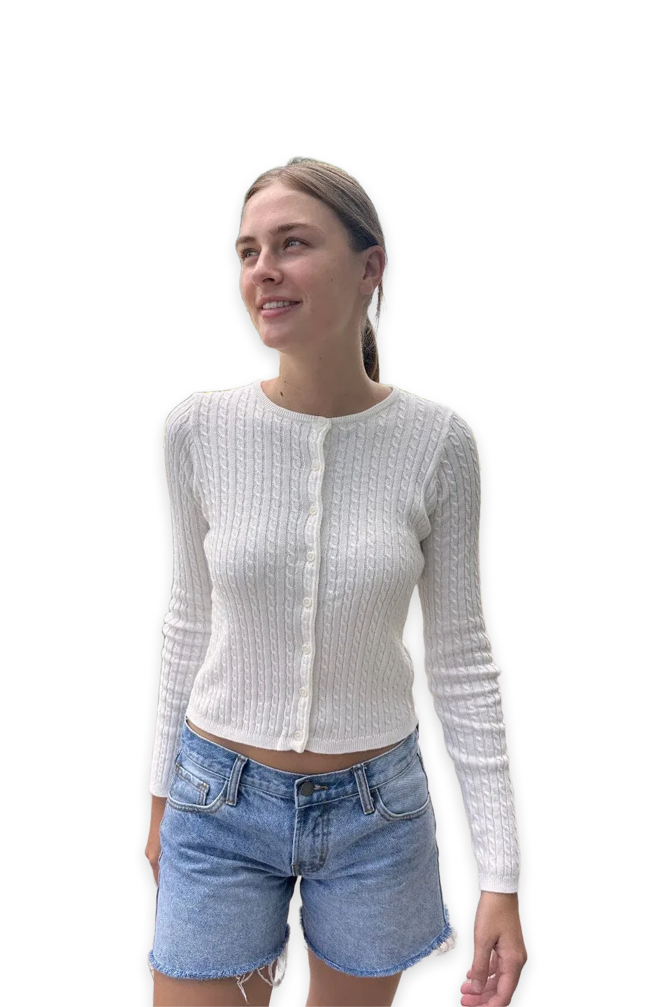 Brandy Melville Zoe Cable Knit Cardigan