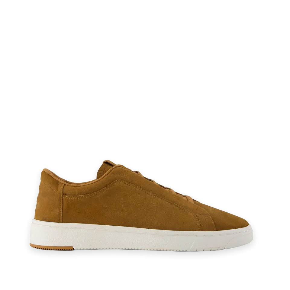 TOMS Mens TRVL Lite Miles Lace-Up Sneaker Water Resistant Tan Leather