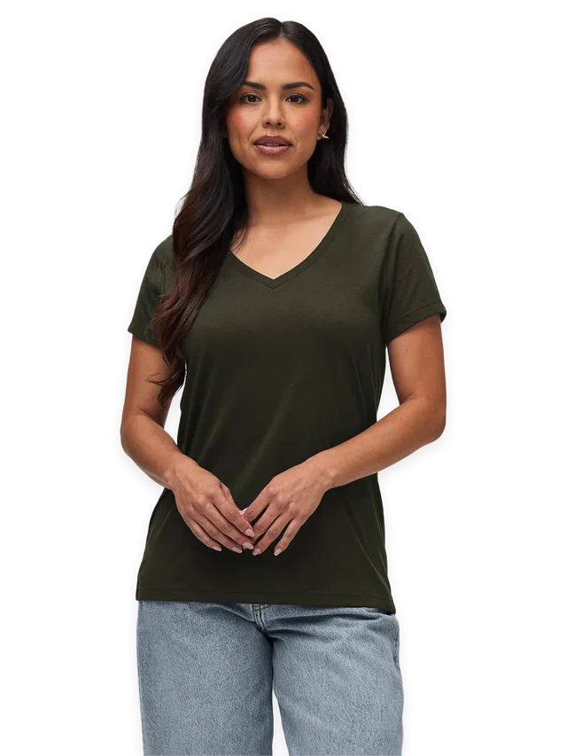 Fresh Clean Threads Army Everyday V-Neck Tee