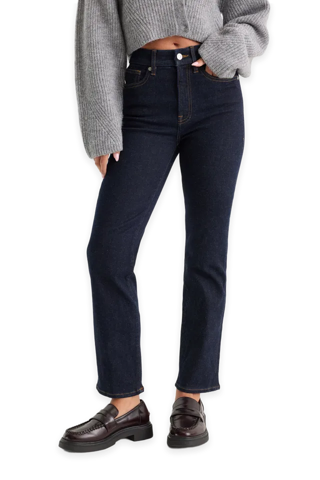 Good American ALWAYS FITS GOOD LEGS STRAIGHT JEANS LONG · DENETHICBLUE04