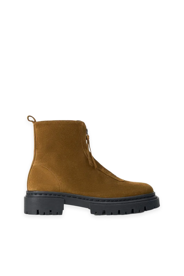 Staud Miles Zip Ankle Boot · Cigar