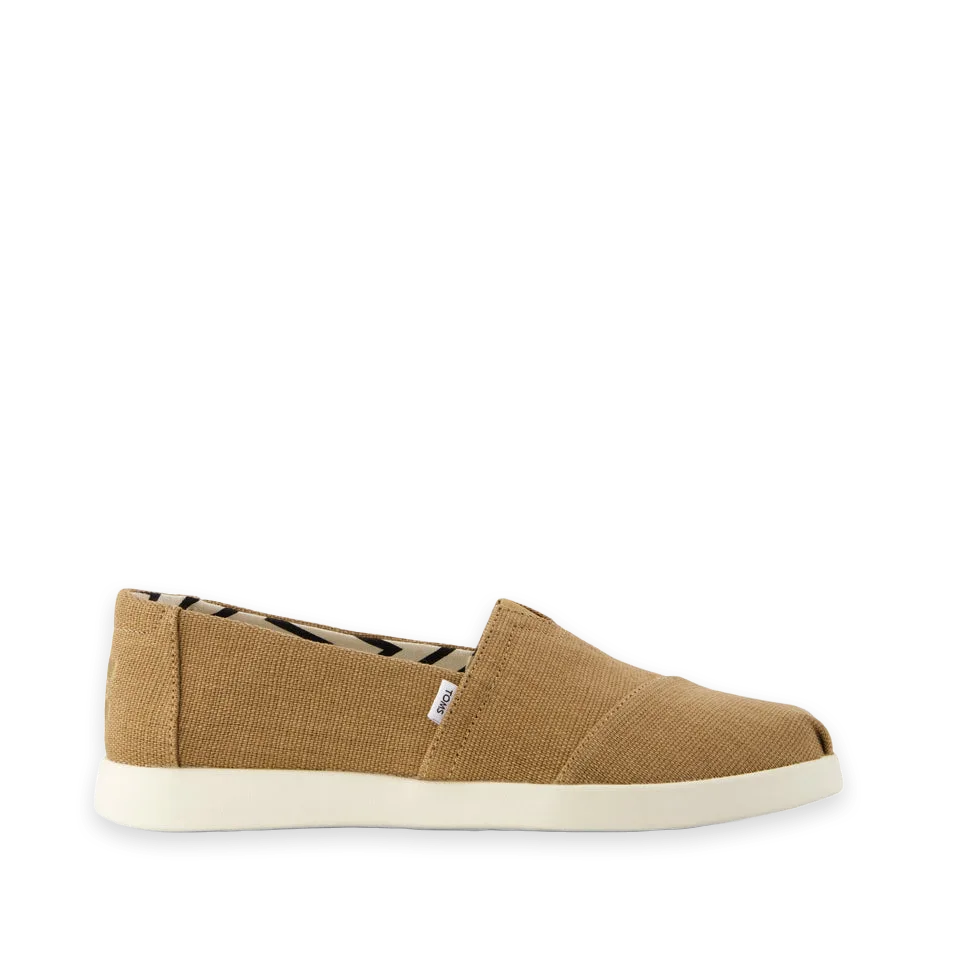 TOMS Womens Alpargata Plus Toffee Heritage Canvas
