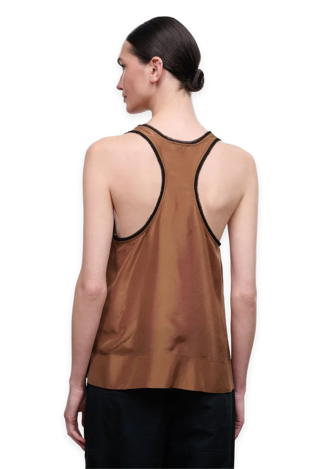 Staud Lynelle Silk Tank · Cigar