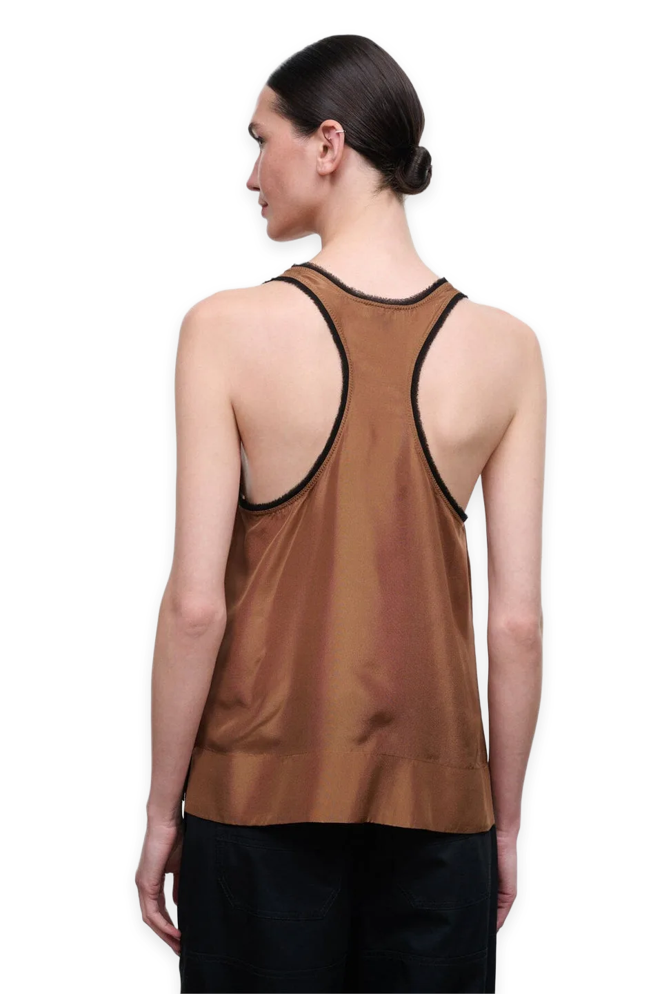 Staud Lynelle Silk Tank · Cigar, photo 2
