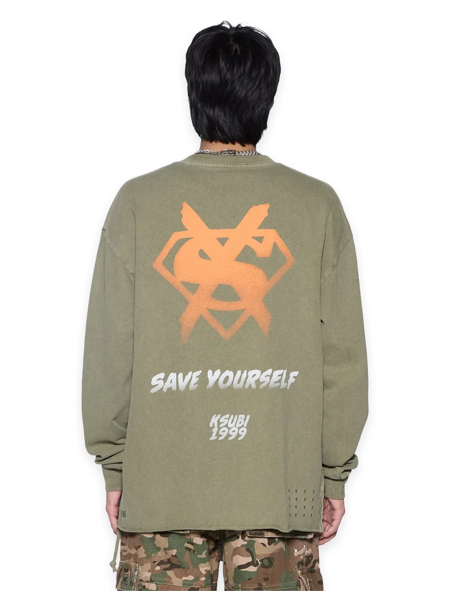 Ksubi ZERO HEROES LS TEE MILITANT