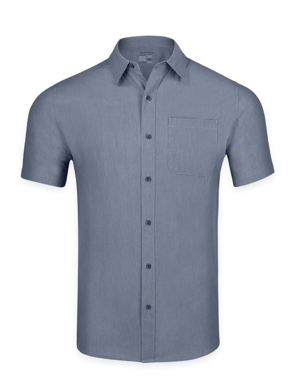 Fresh Clean Threads Wedgewood Short Sleeve Stretch Button Up