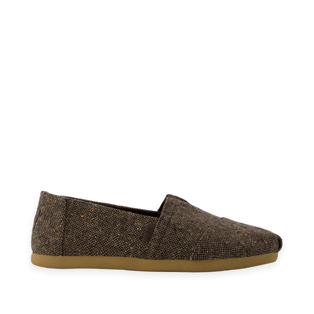 TOMS Mens Alpargata Classic Chocolate Brown Flecked Tweed