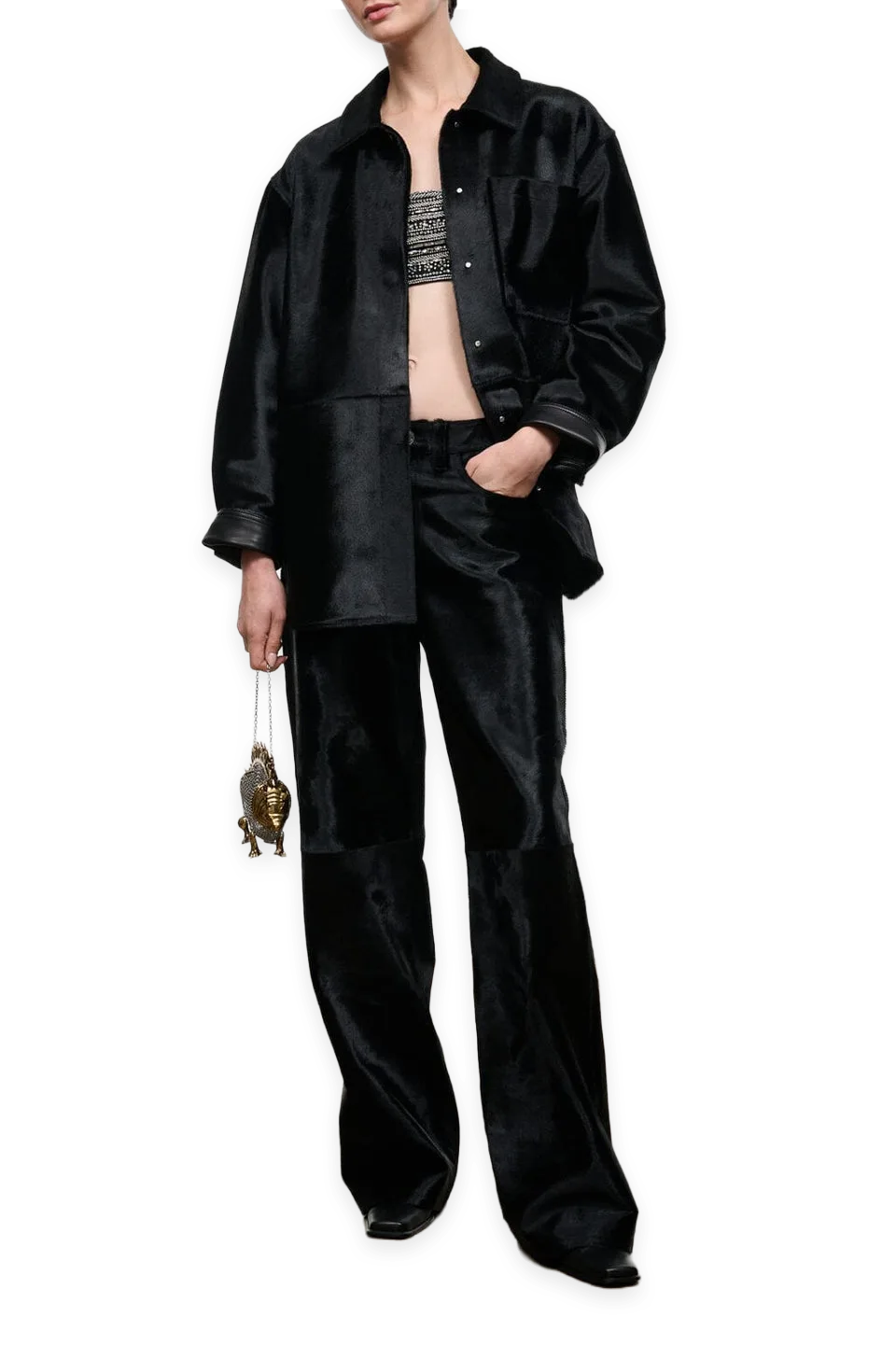 Staud Quentin Haircalf Jacket