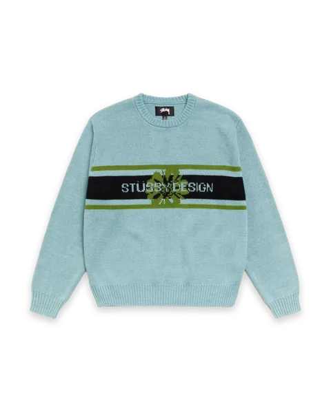 Stüssy STRIPED HIBISCUS SWEATER