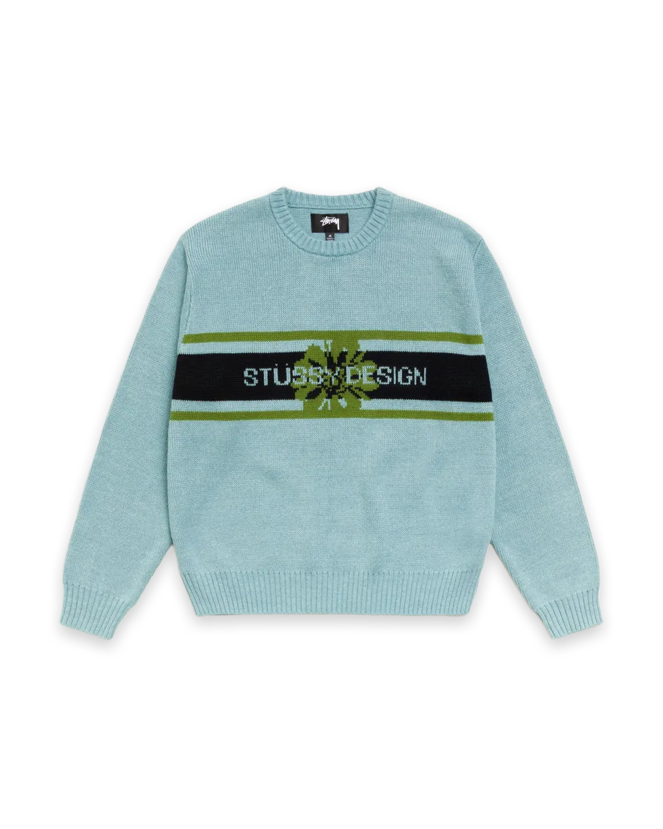 Stüssy STRIPED HIBISCUS SWEATER