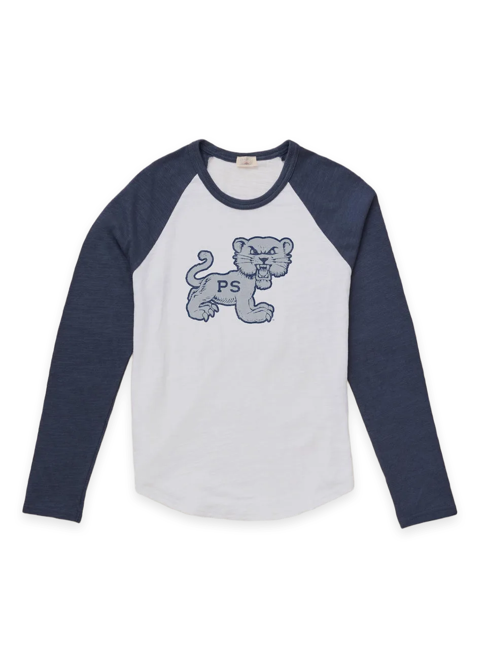 Faherty Penn State Sunwashed Organic Raglan Long-Sleeve