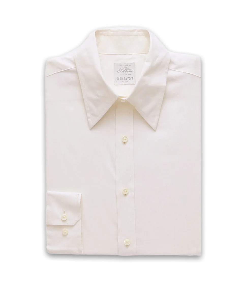 Todd Snyder Italian Featherweight Flannel Long Point Collar Dress Shirt