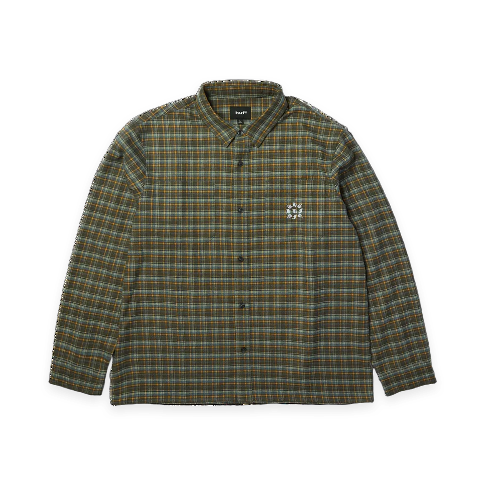 HUF Cross Plaid Long Sleeve Shirt