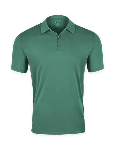 Fresh Clean Threads Pine Green Torrey Polo