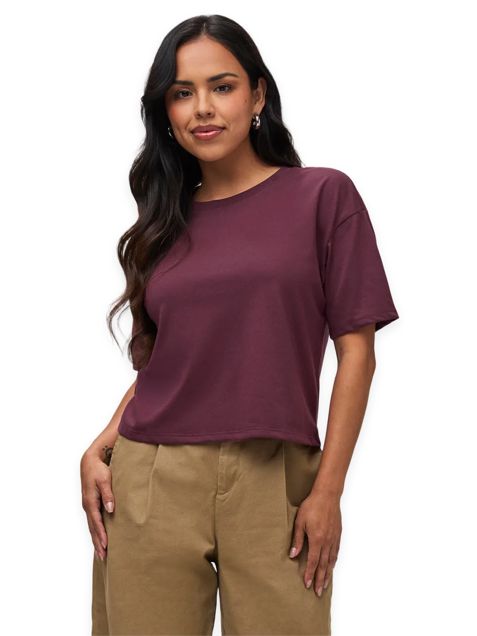 Fresh Clean Threads Merlot Boxy Tee