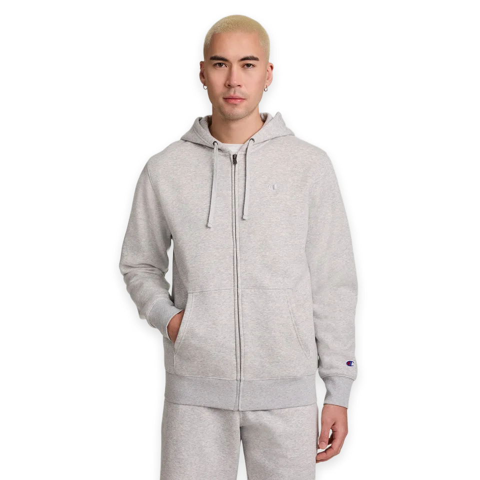 Champion Powerblend Full-Zip Hoodie, C Logo
