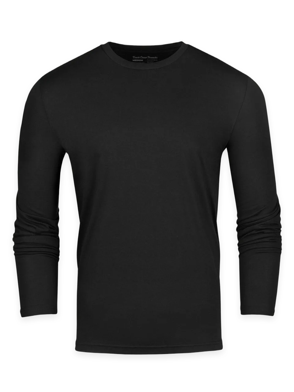 Fresh Clean Threads Black Long Sleeve Crew Neck