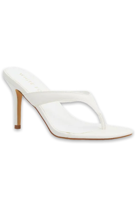 White Fox Narell Thong Mules White