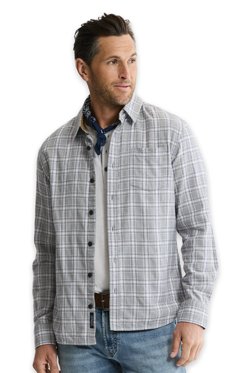 Jachs NY Manor Stretch Flannel Button-Down Shirt