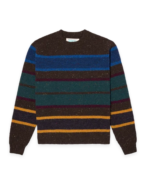 Noah Striped Donegal Sweater