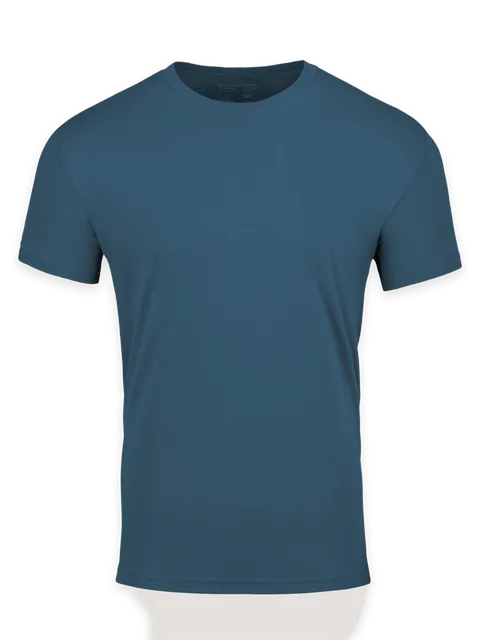 Fresh Clean Threads Sea Blue Crew Neck