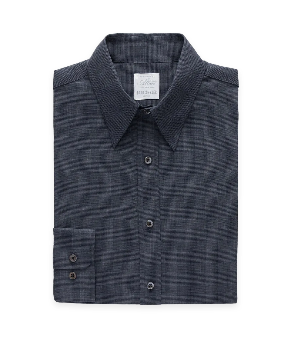 Todd Snyder Italian Featherweight Flannel Long Point Collar Dress Shirt