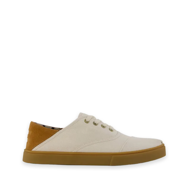 TOMS Mens Cordones Plus Sneaker Natural Canvas