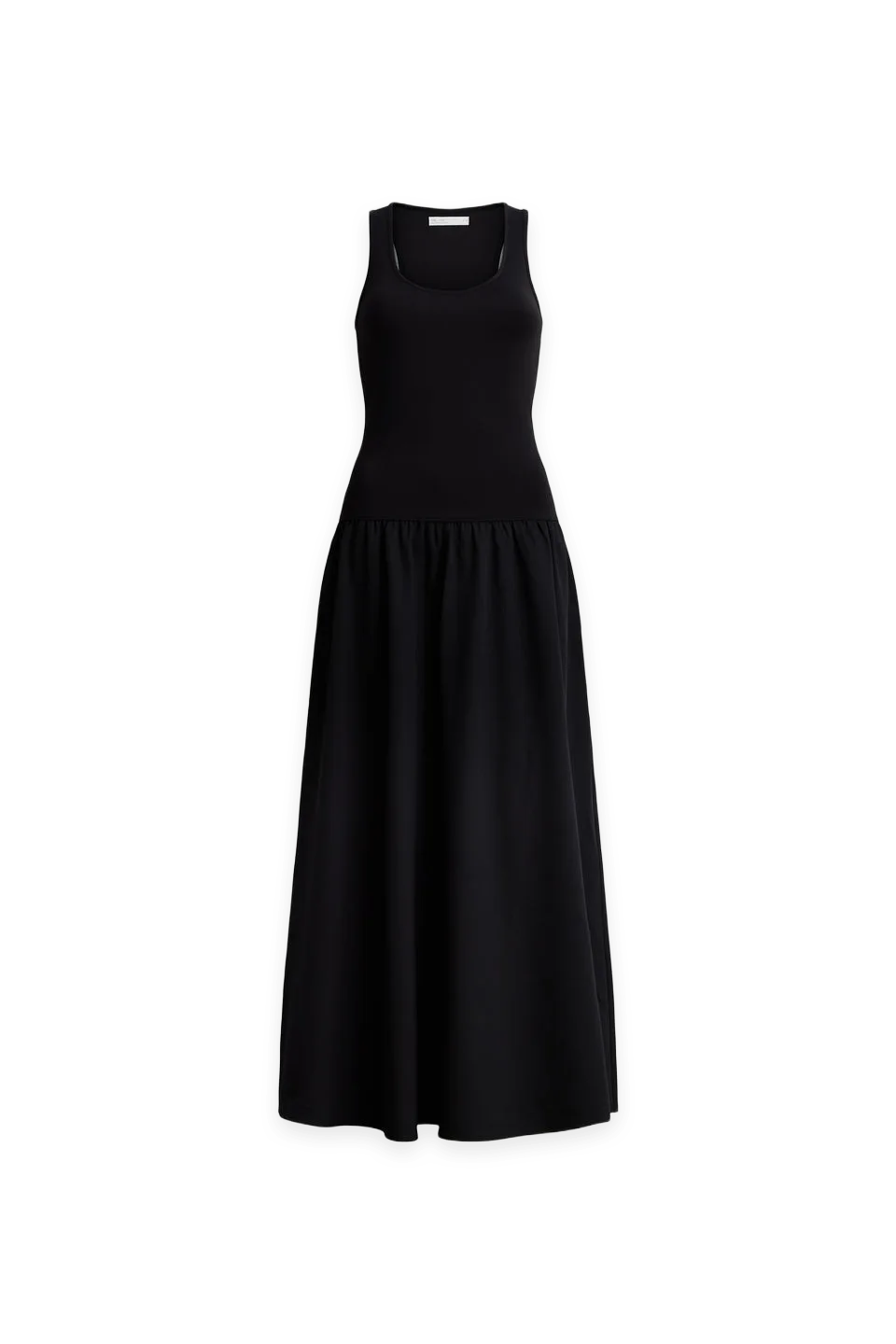 Oak + Fort CONTRAST FABRIC SLEEVELESS MAXI DRESS