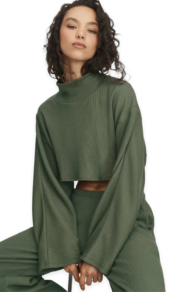Alo Ribbed Cropped Reset Long Sleeve