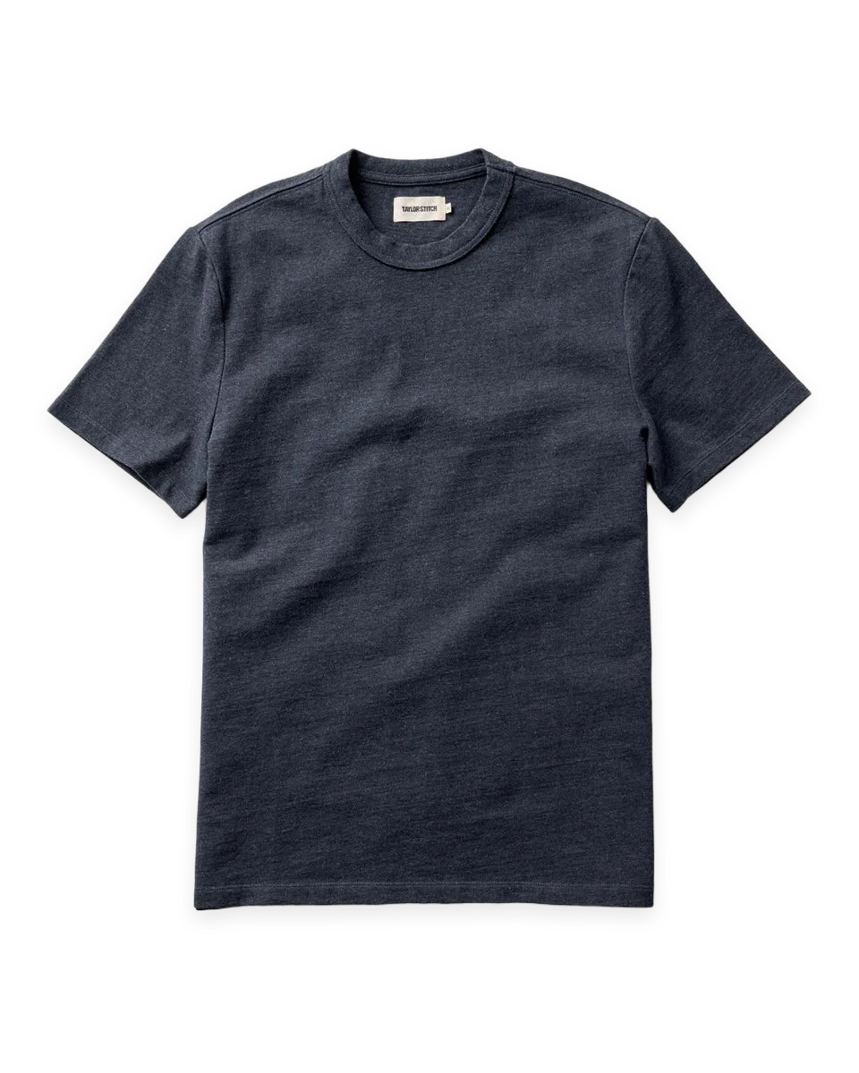 Taylor Stitch The Organic Cotton Shop Tee in Navy Twist
