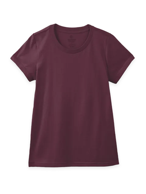 Fresh Clean Threads Merlot Everyday Crew Neck Tee