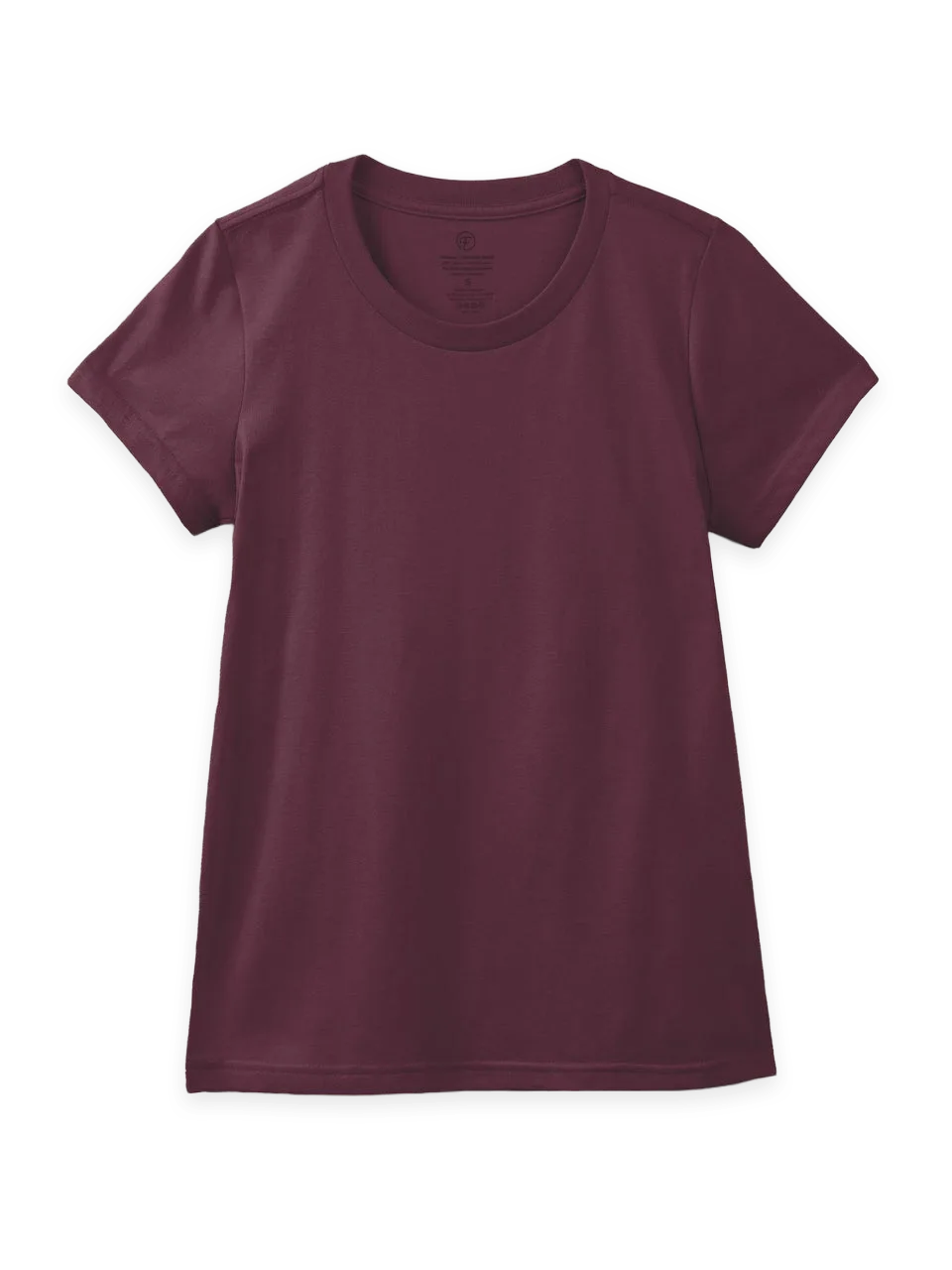 Fresh Clean Threads Merlot Everyday Crew Neck Tee