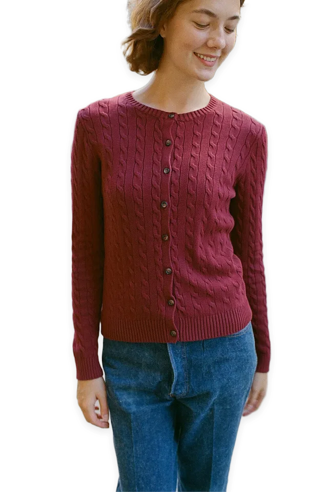 Brandy Melville Amalie Cable Knit Cardigan