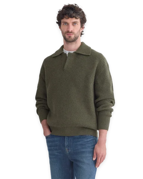 Everlane Ribbed Collared Sweater in Felted Merino