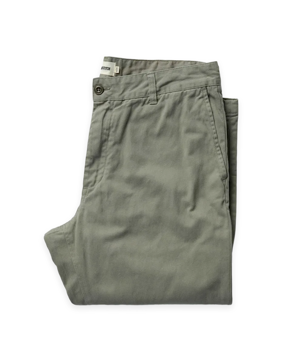 Taylor Stitch The Straight Foundation Pant in Organic Smoked Olive