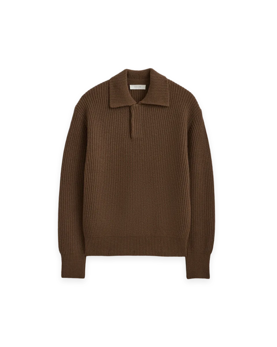 Everlane Ribbed Collared Sweater in Felted Merino
