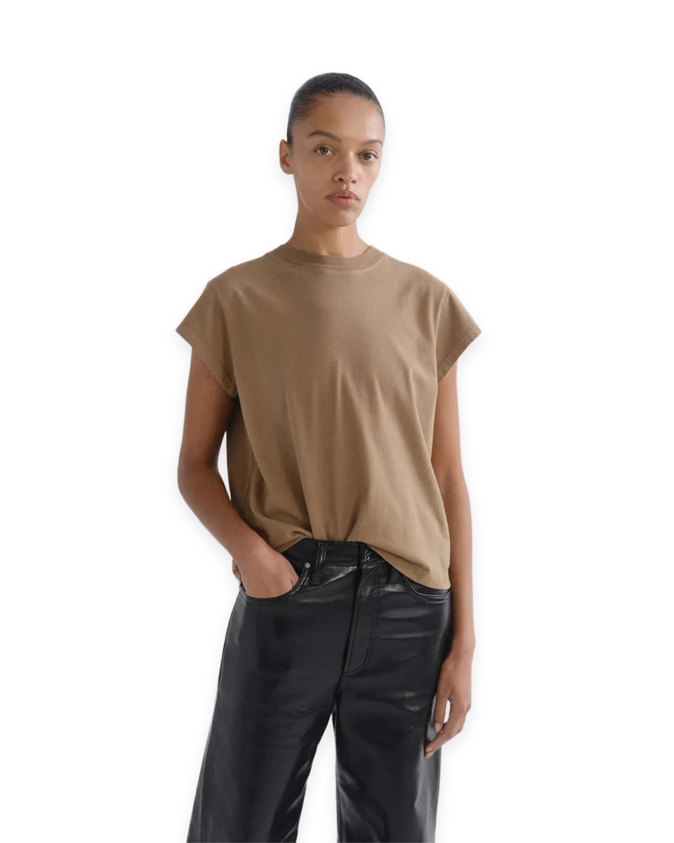 AGOLDE Bryce Cap Sleeve Tee